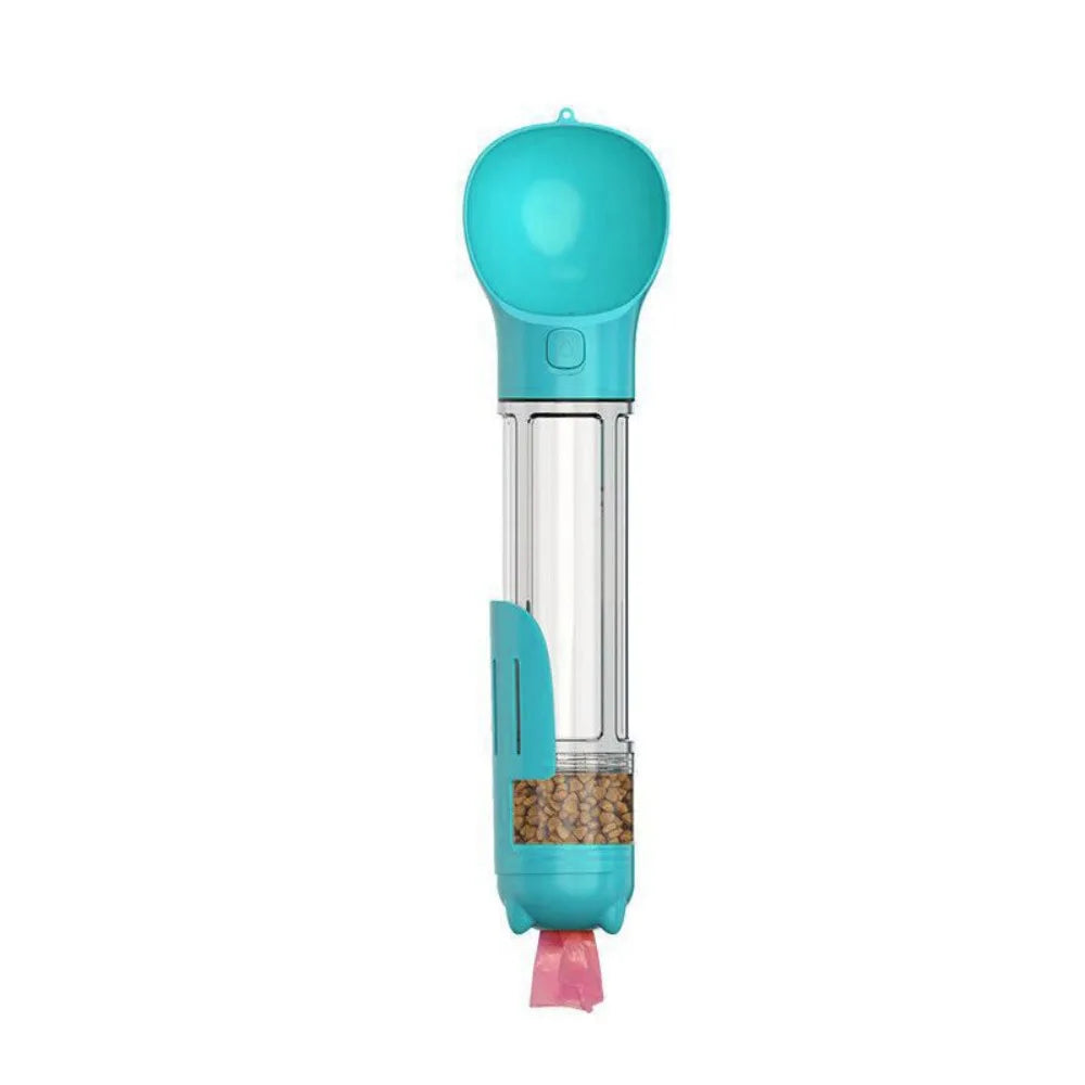 300/500ml Pet Water Food Dispenser with Trash Bag Box and Shovel Leak Proof Pet Dog Water Bottle 3 in 1 Dog Food Feeder