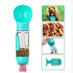 300/500ml Pet Water Food Dispenser with Trash Bag Box and Shovel Leak Proof Pet Dog Water Bottle 3 in 1 Dog Food Feeder